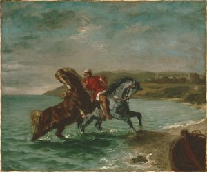 Horses Coming Out of the Sea by Ferdinand Victor Eugene Delacroix